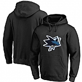 Men's Customized San Jose Sharks Black All Stitched Pullover Hoodie,baseball caps,new era cap wholesale,wholesale hats